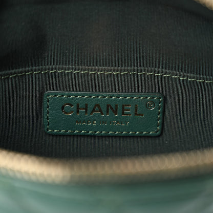 Chanel Calfskin Quilted Banane Waist Bag Fanny Pack Dark Green 6 of 10