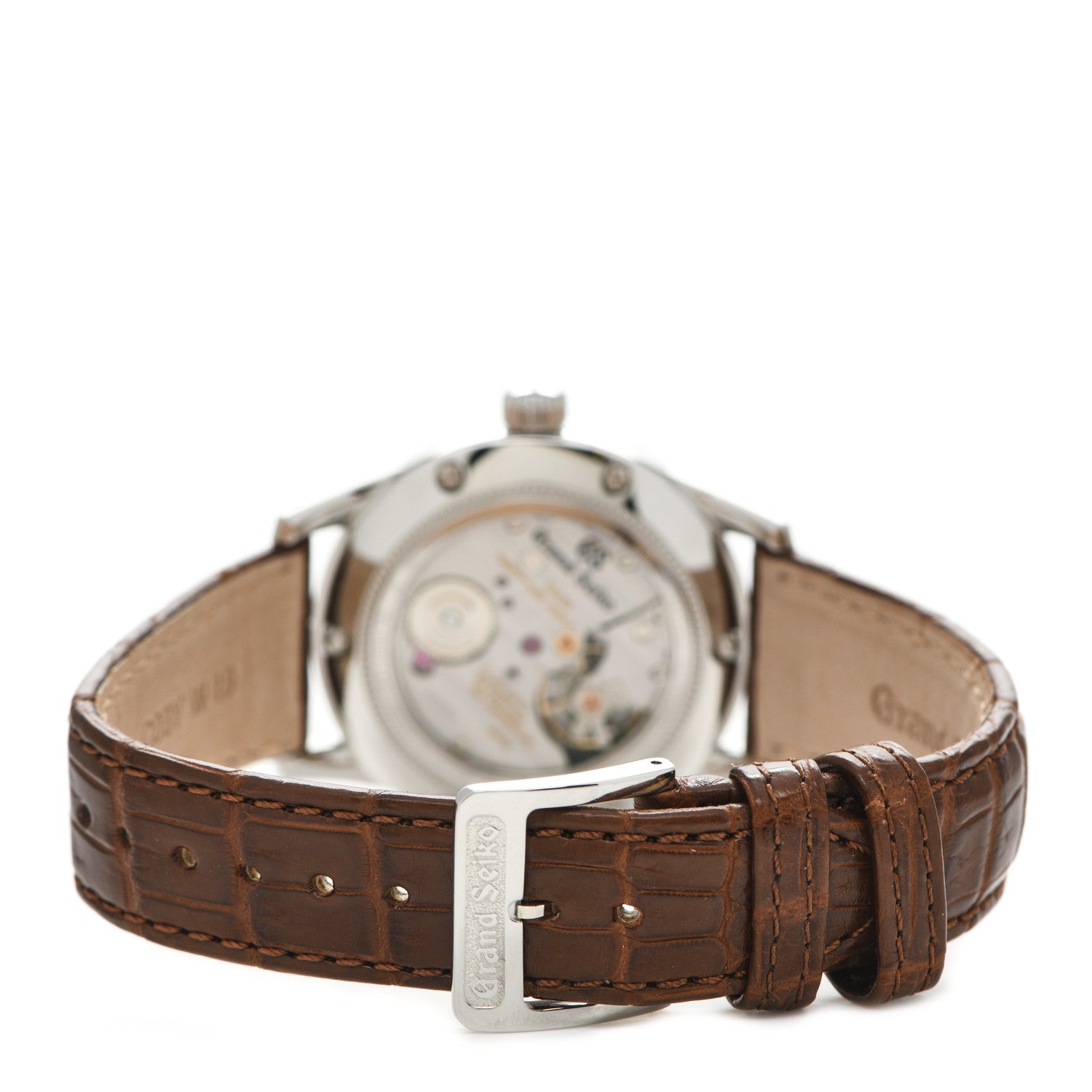 Grand Seiko Stainless Steel Crocodile 37mm Elegance Manual Winding Watch Green SBGW277 3 of 5