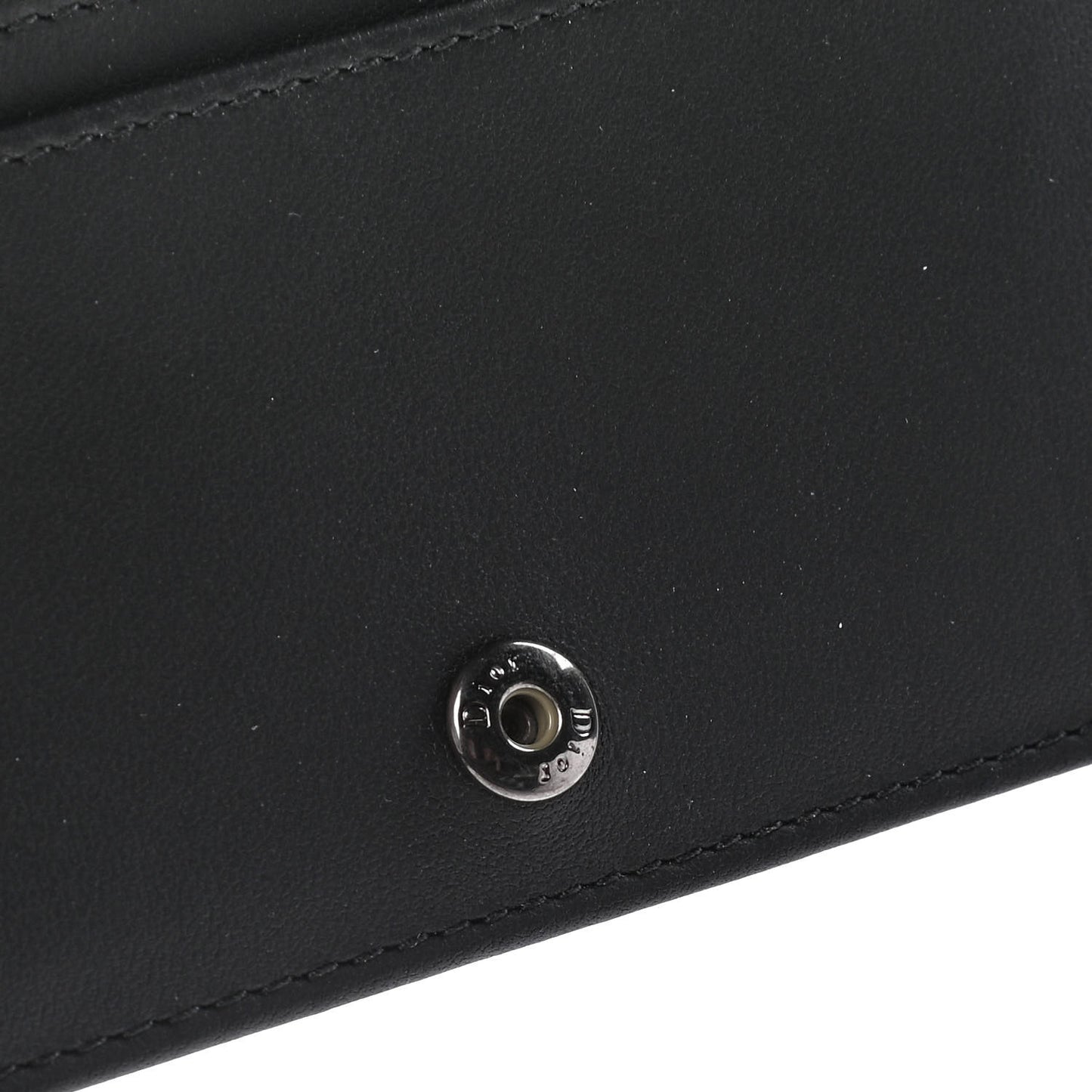 Ultra Matte Calfskin Small Lady Dior Flap Card Holder Black