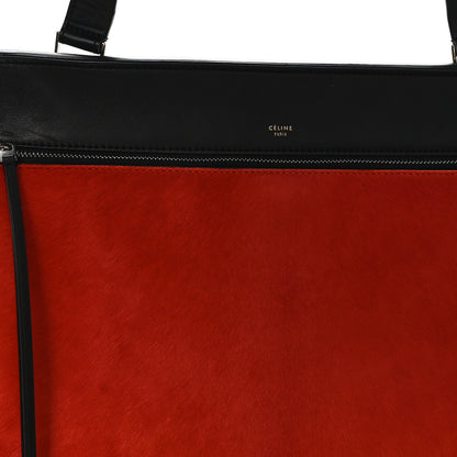 Celine Pony Hair Medium Edge Shoulder Bag Vermillion 8 of 11