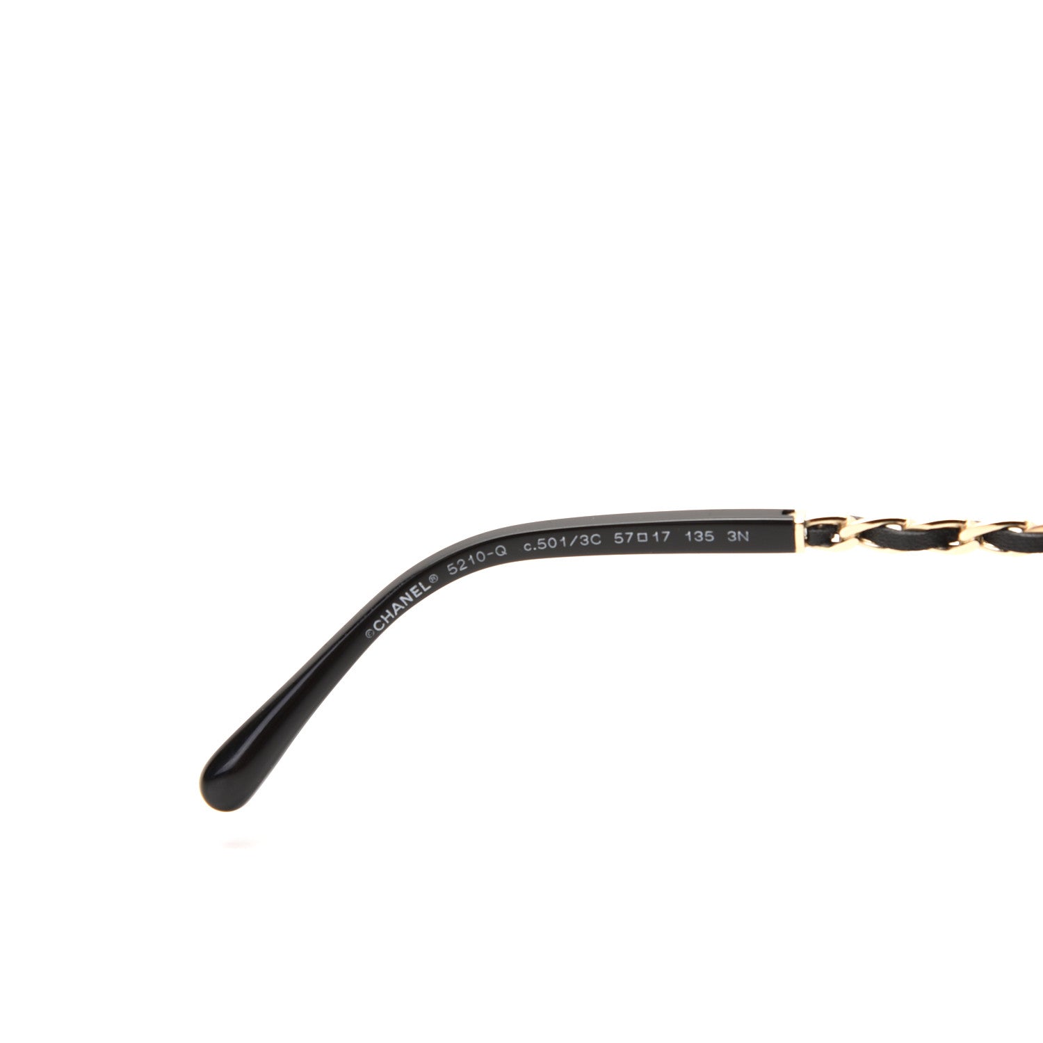 Chanel Lambskin Square Chain Sunglasses 5210-Q Black 6 of 7