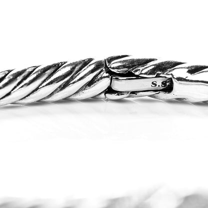 David Yurman Sterling Silver Diamond 12mm Willow Open Single Row Bracelet 3 of 4