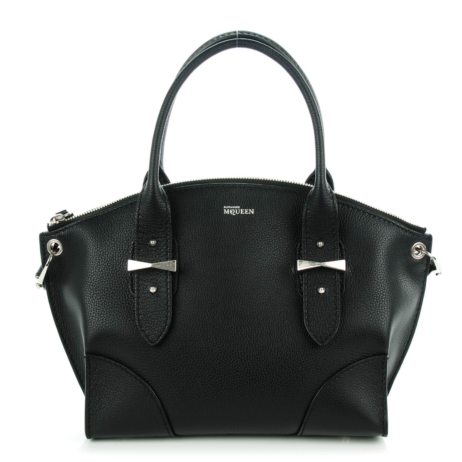 Alexander McQueen Grained Calfskin Small Legend Satchel Black 1 of 7