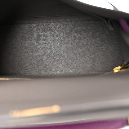 Hermes Togo Horseshoe Kelly Retourne 28 Etain Anemone 5 of 13