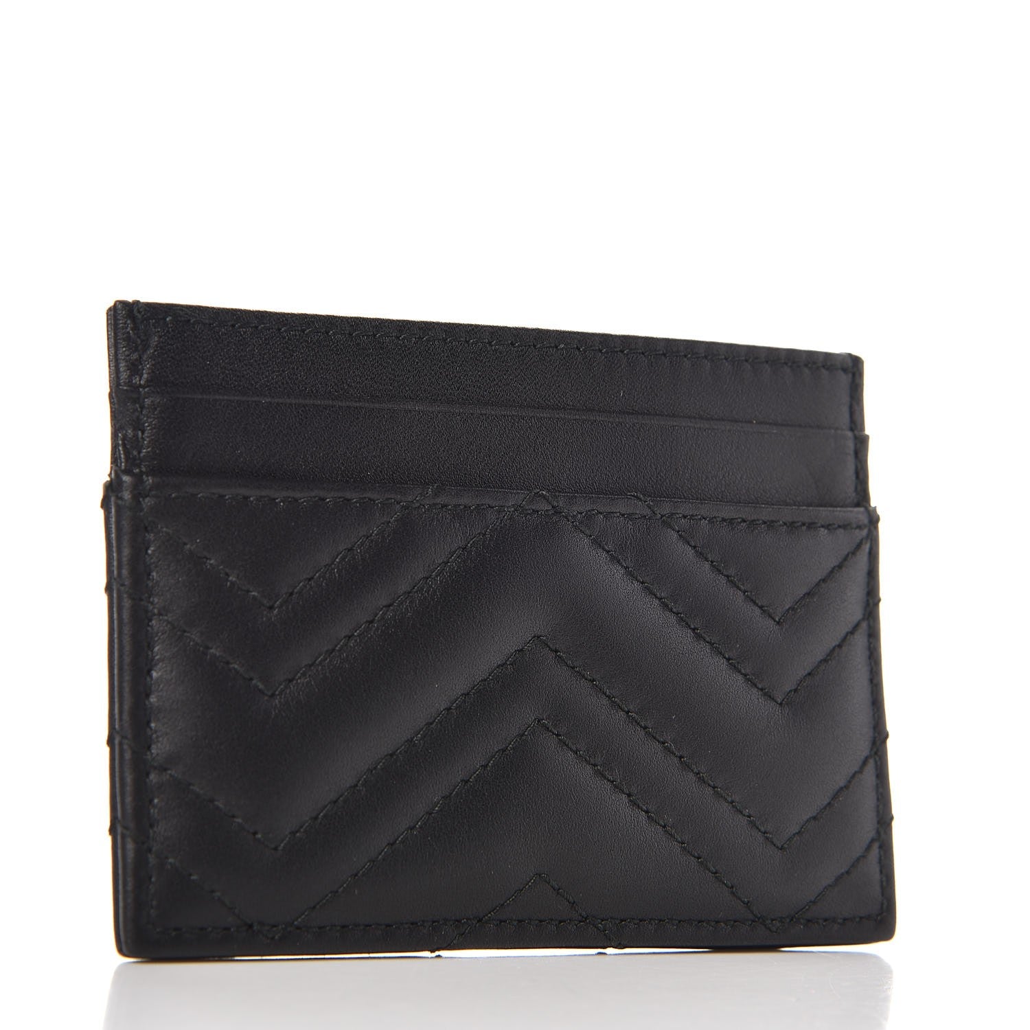 Gucci Calfskin Matelasse GG Marmont Card Holder Black 3 of 7