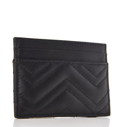 Gucci Calfskin Matelasse GG Marmont Card Holder Black 3 of 7