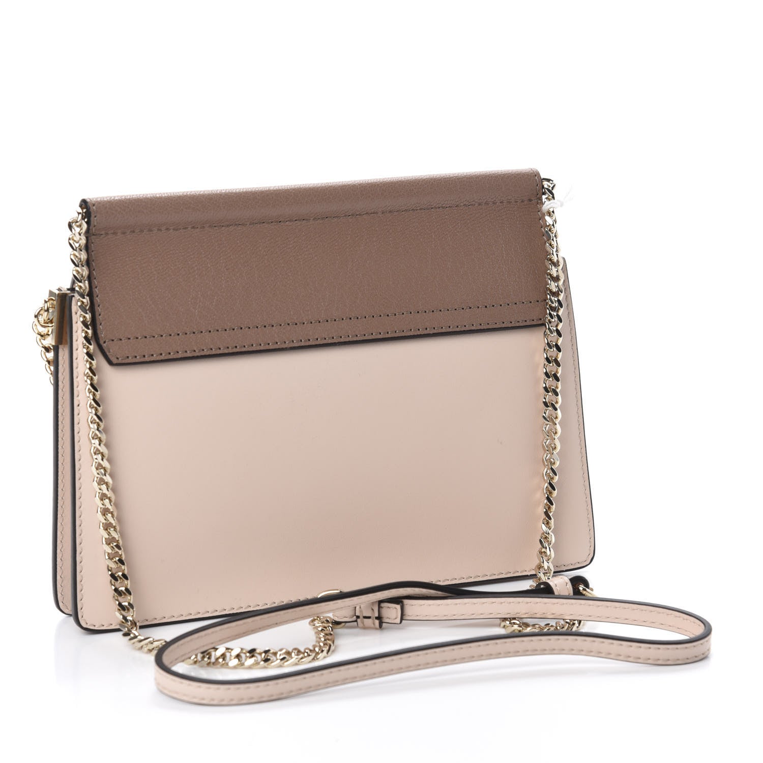 Chloe Goatskin Smooth Calfskin Mini Faye Chain Shoulder Bag Pink 3 of 10