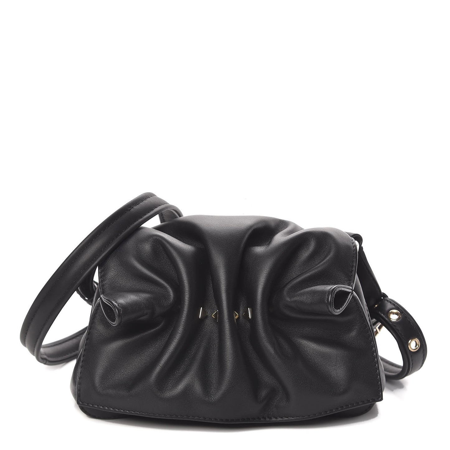 Smooth Calfskin Mini Bloomy Crossbody Bag Black