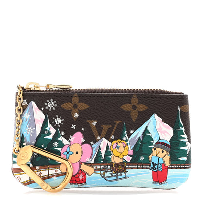 Louis Vuitton Monogram 2023 Christmas Animation Alpine Key Pouch Pink 1 of 9