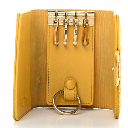 Chanel Caviar Quilted Classic 4 Key Holder Wallet Yellow 5 of 11