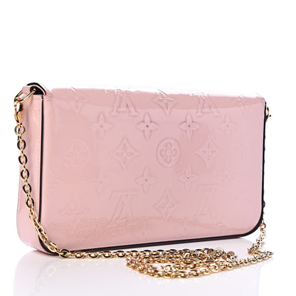 Louis Vuitton Vernis Felicie Chain Wallet Rose Ballerine 3 of 15