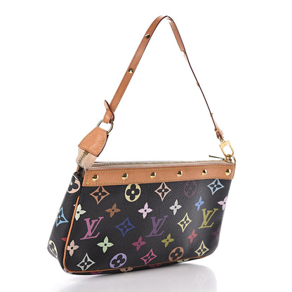 Louis Vuitton Monogram Multicolor Pochette Accessories Black 3 of 12