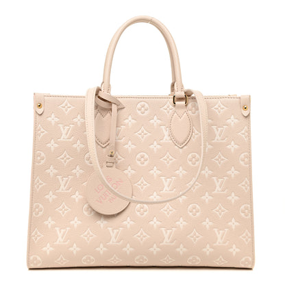 Louis Vuitton Empreinte Monogram Spring In The City Onthego MM Beige Pink Yellow 1 of 9