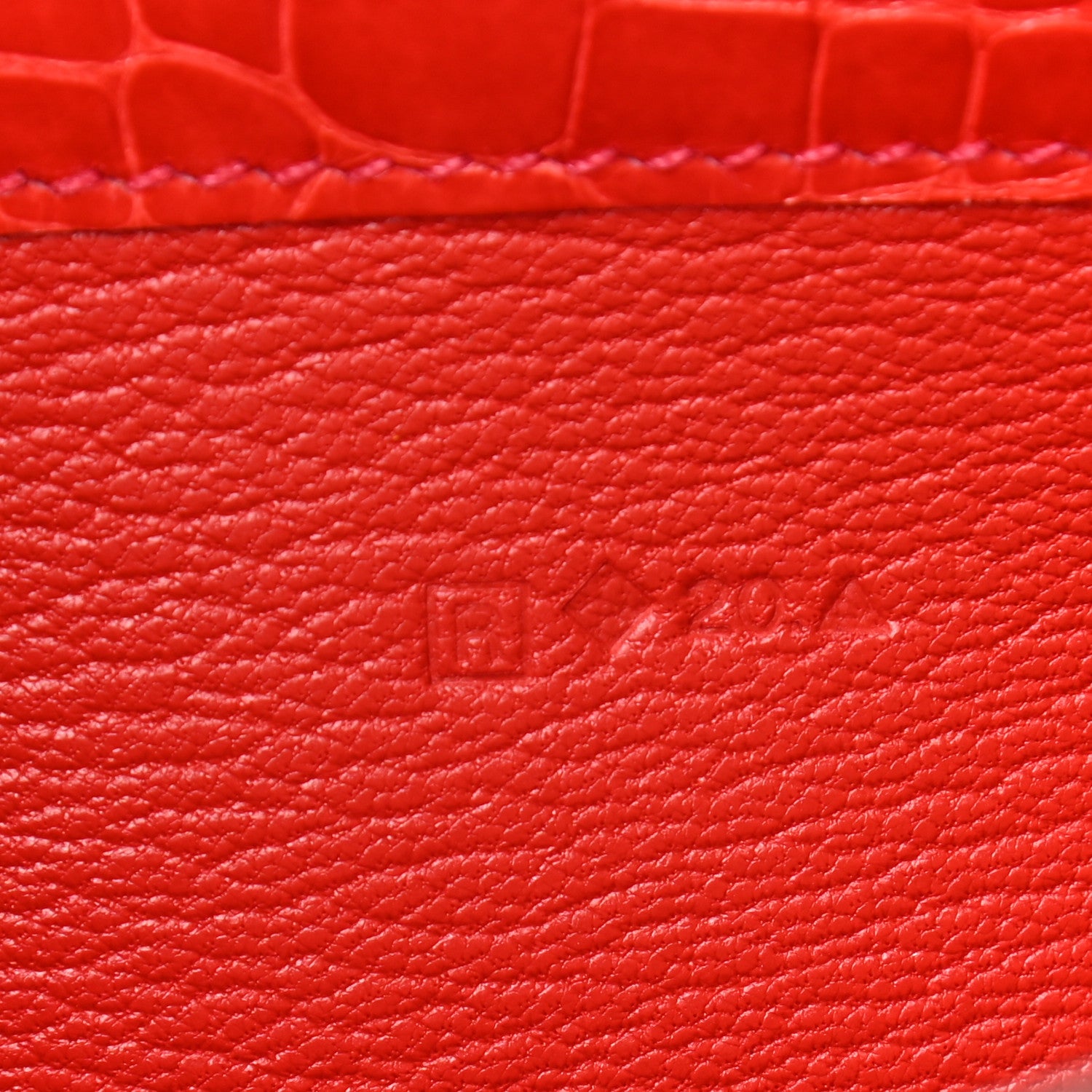 Hermes Shiny Alligator Constance Long Wallet Geranium 7 of 9