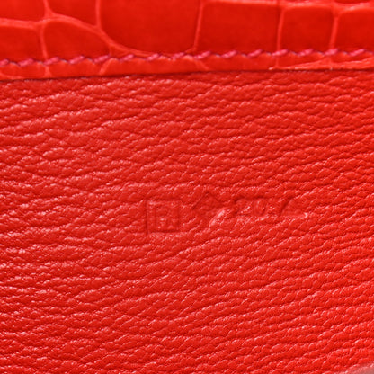 Hermes Shiny Alligator Constance Long Wallet Geranium 7 of 9