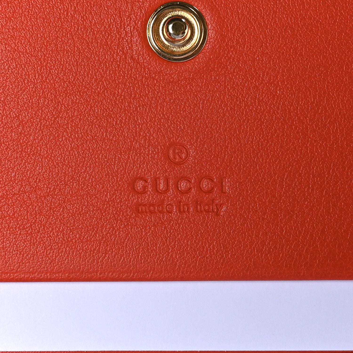 Gucci Boarded Plutone Crocodile Horsebit 1955 Card Case Wallet Sun Orange 7 of 10
