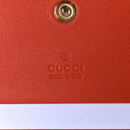 Gucci Boarded Plutone Crocodile Horsebit 1955 Card Case Wallet Sun Orange 7 of 10