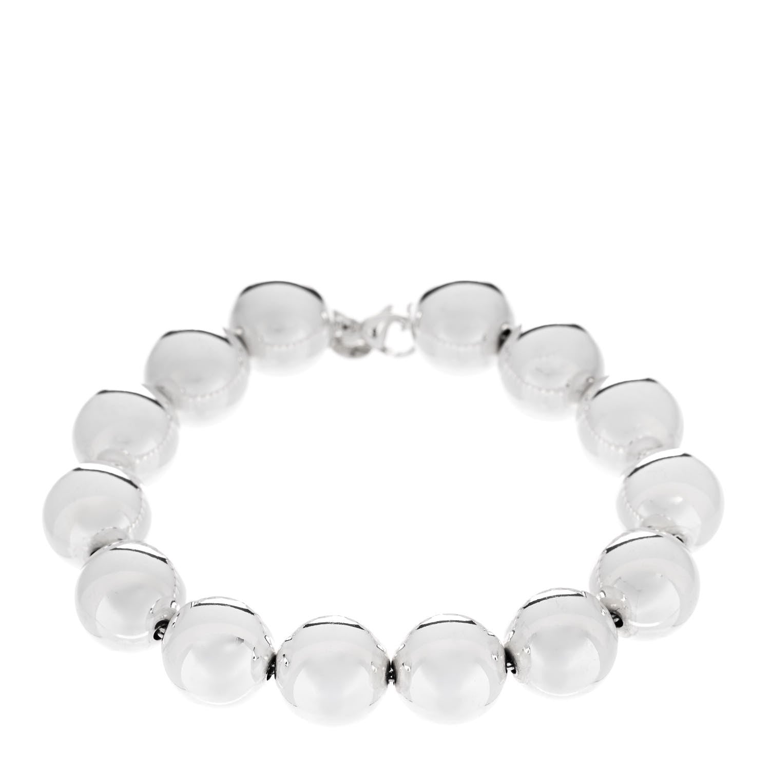 Tiffany Sterling Silver 14mm HardWear Ball Bracelet 1 of 4