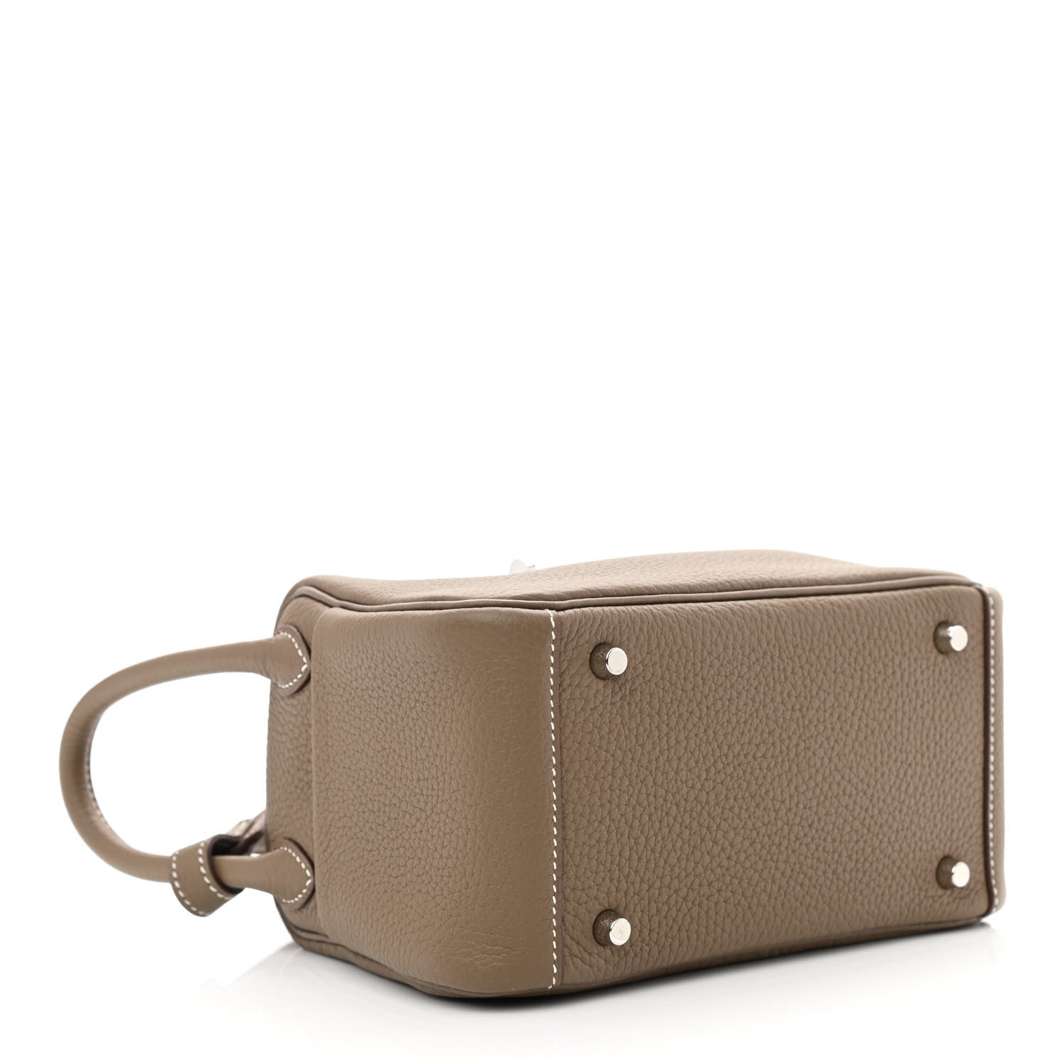 Hermes Taurillon Clemence Mini Lindy 20 Etoupe 4 of 11