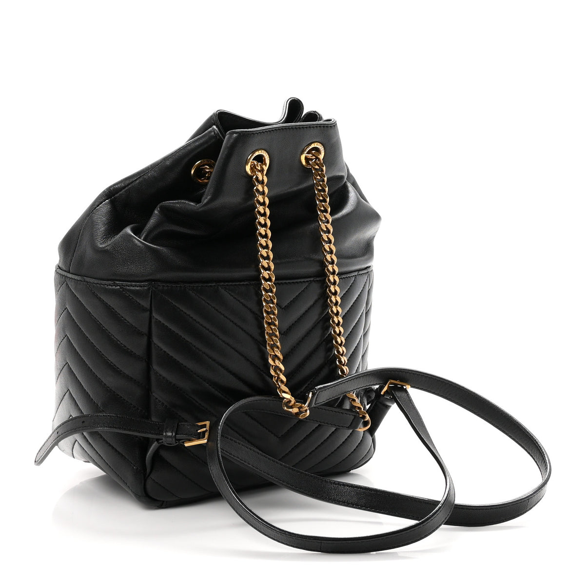 Lambskin Matelasse Monogram Joe Backpack Black