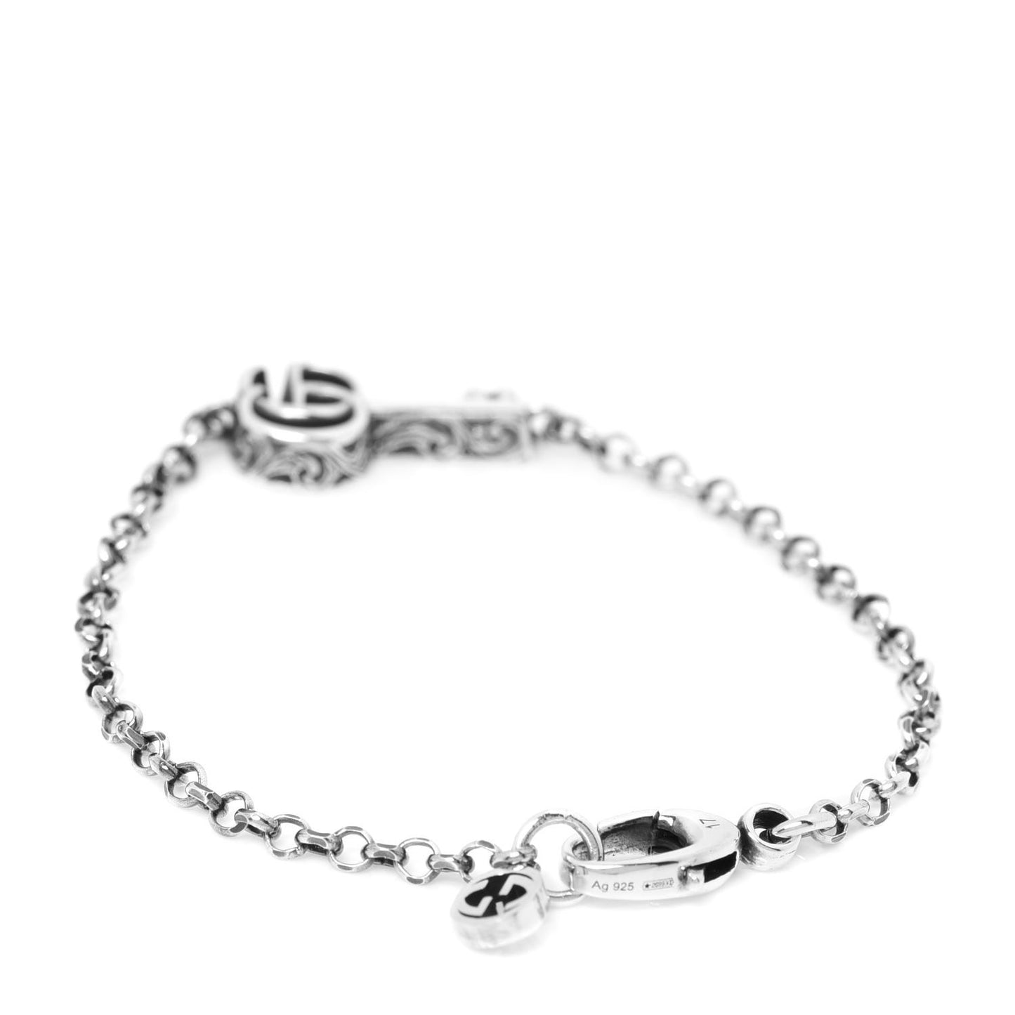 Sterling Silver Double G Key Bracelet
