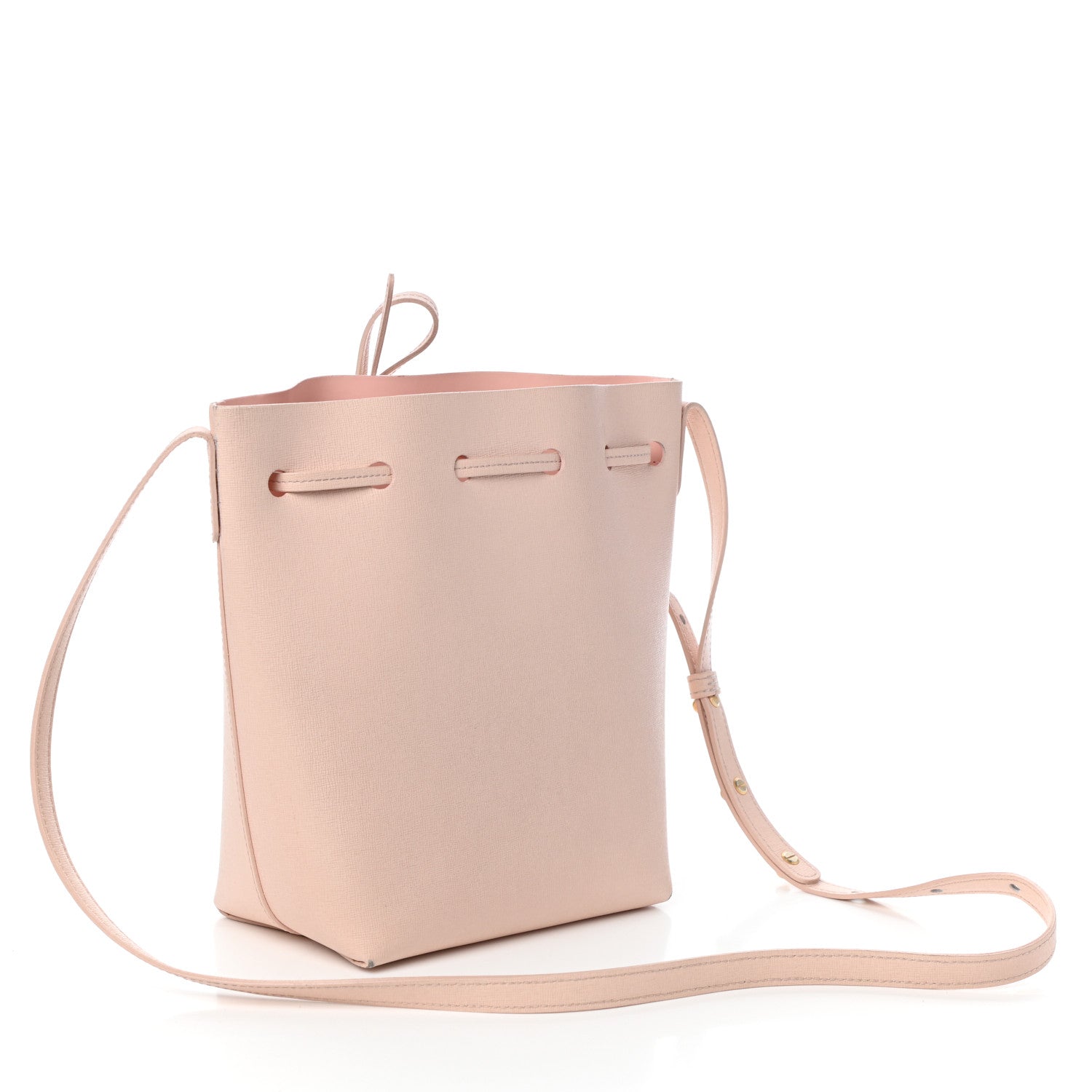 Mansur Gavriel Saffiano Mini Bucket Bag Rosa 3 of 9