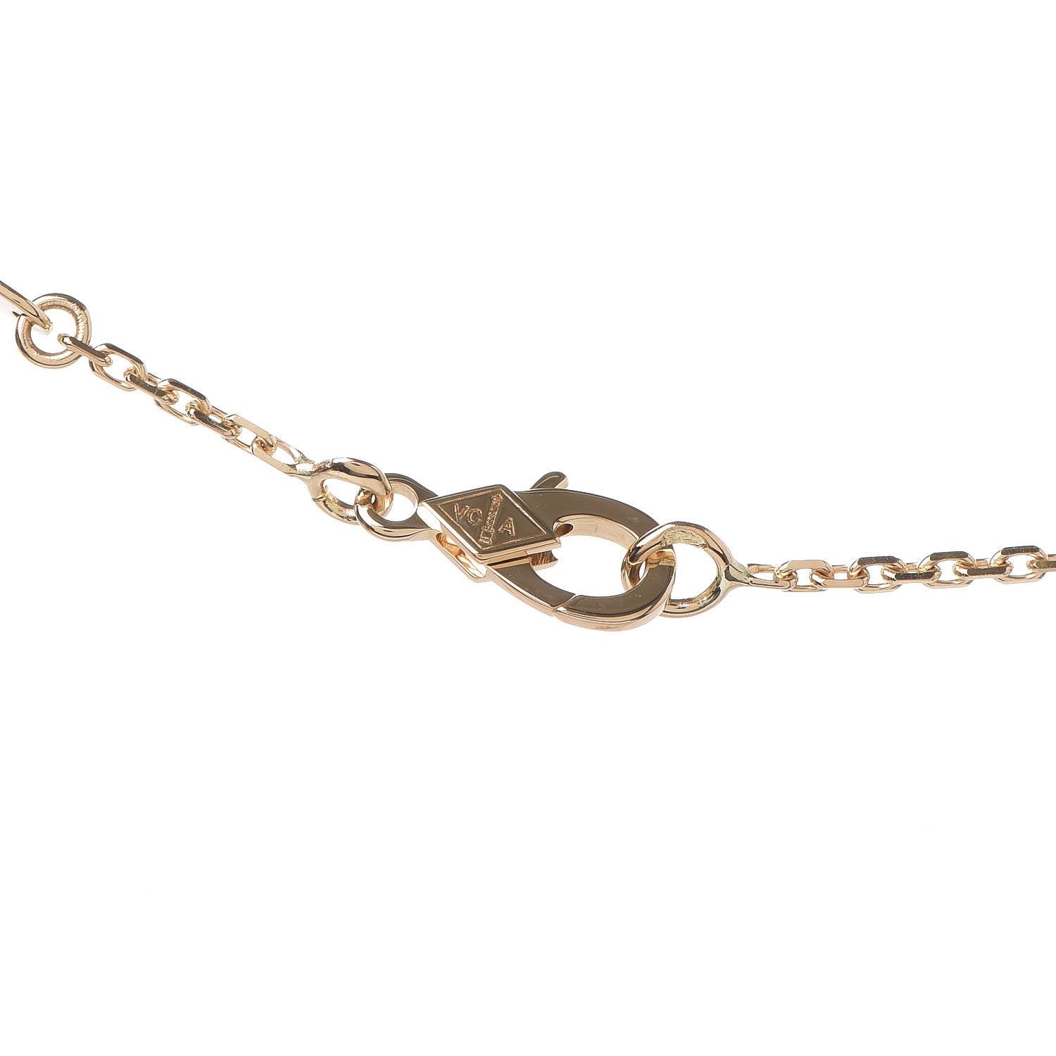 Van Cleef & Arpels 18K Yellow Gold Mother of Pearl Vintage Alhambra Pendant Necklace 7 of 9