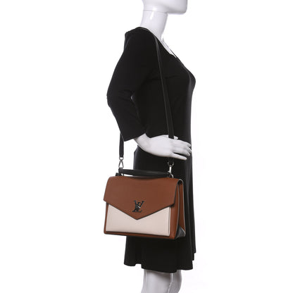 Louis Vuitton Soft Calfskin My Lockme Top Handle Creme Black 2 of 9