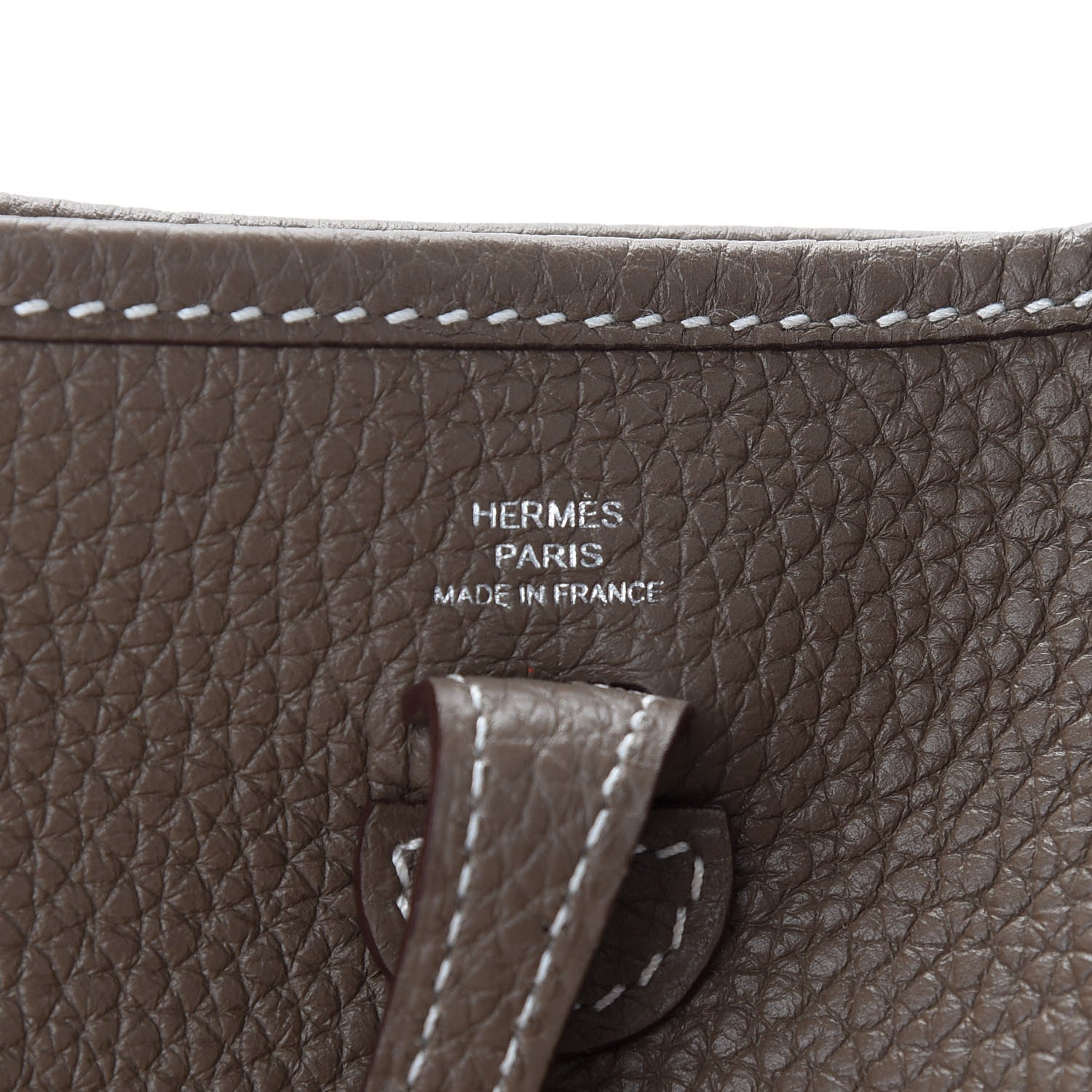 Hermes Taurillon Clemence Evelyne TPM Etoupe 6 of 9