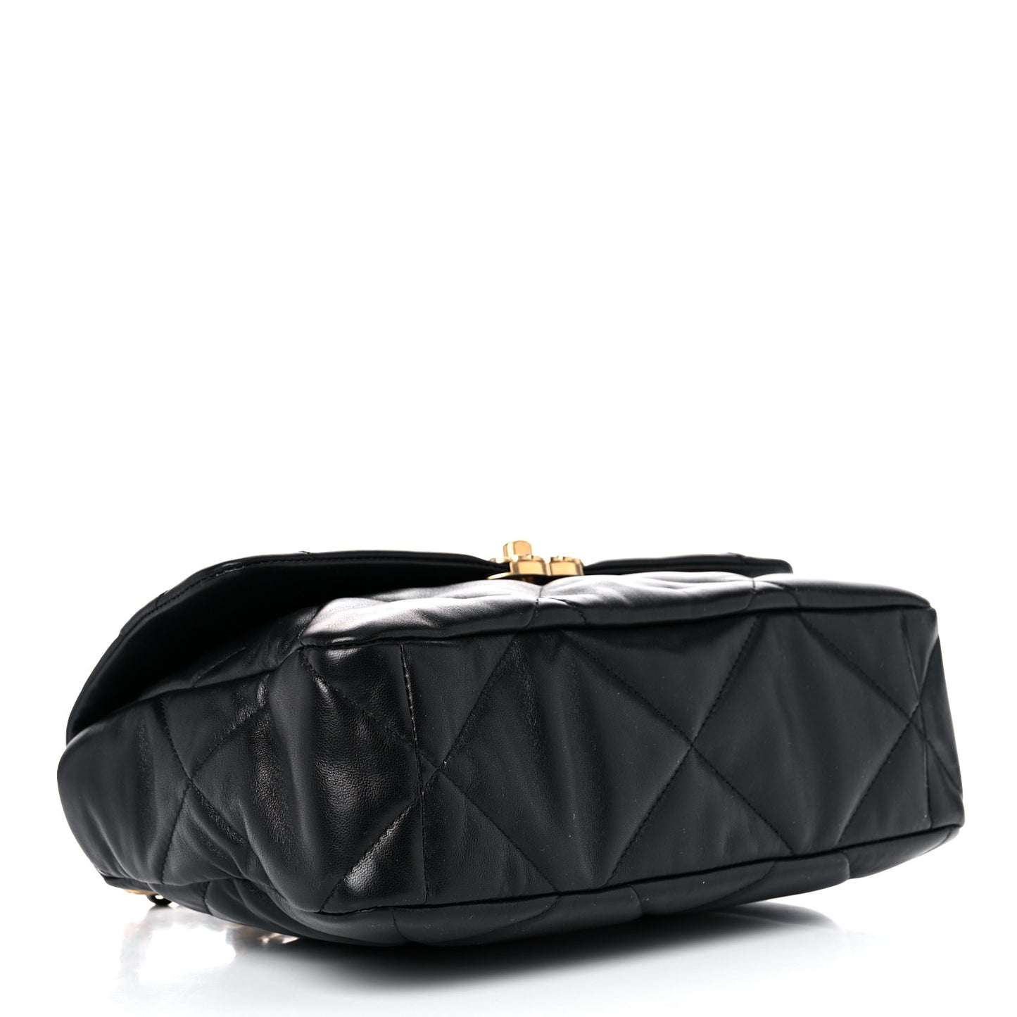 Lambskin Quilted Large Chanel 19 Flap Black