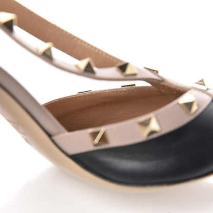 Valentino Garavani Nappa Rockstud Cross Strap D'Orsay 105mm Pumps 38 Black Poudre 9 of 9