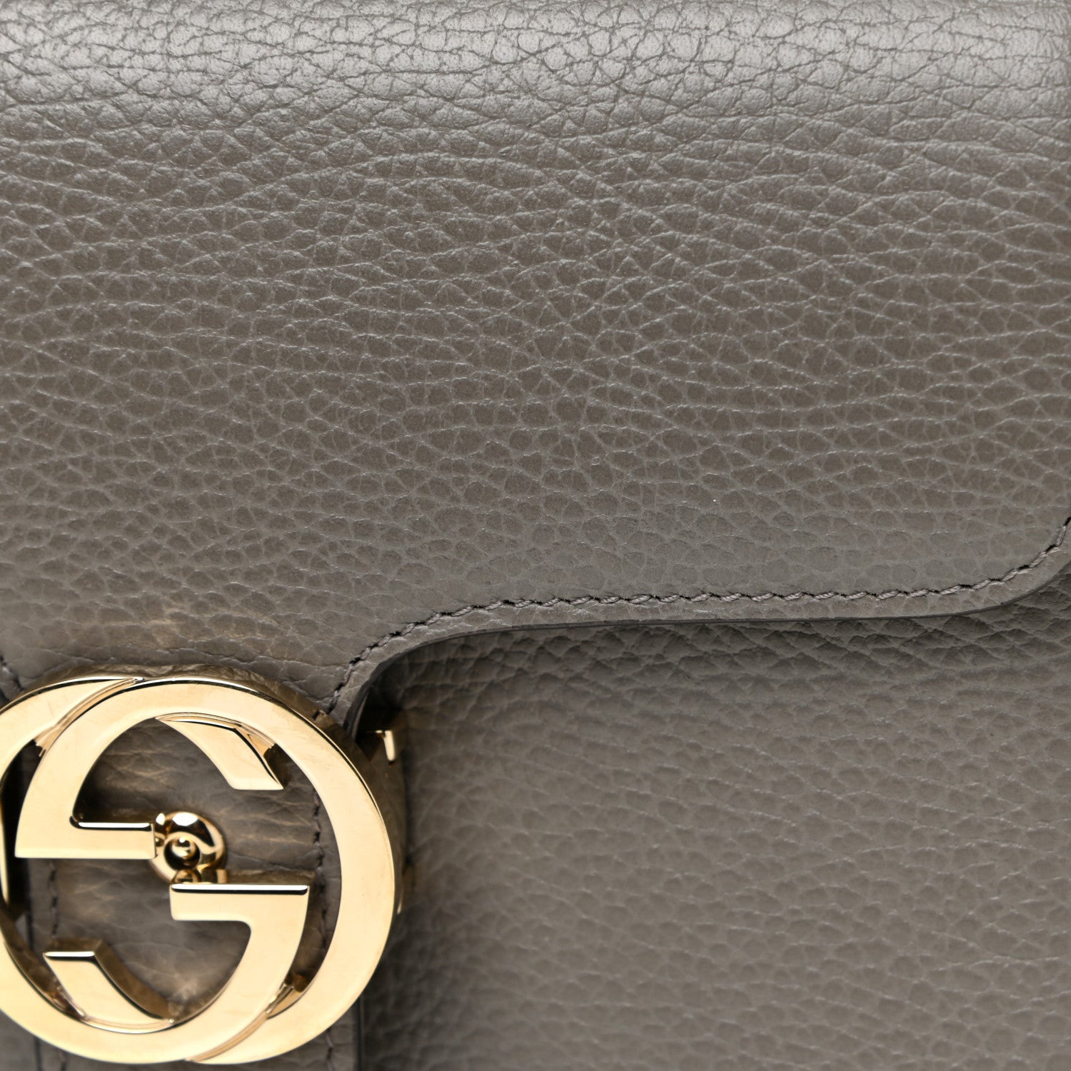 Gucci Dollar Calfskin Small Interlocking G Shoulder Bag Loess 9 of 16