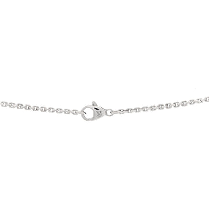 Louis Vuitton 18K White Gold Diamond LV Medium Pendant Necklace 3 of 3