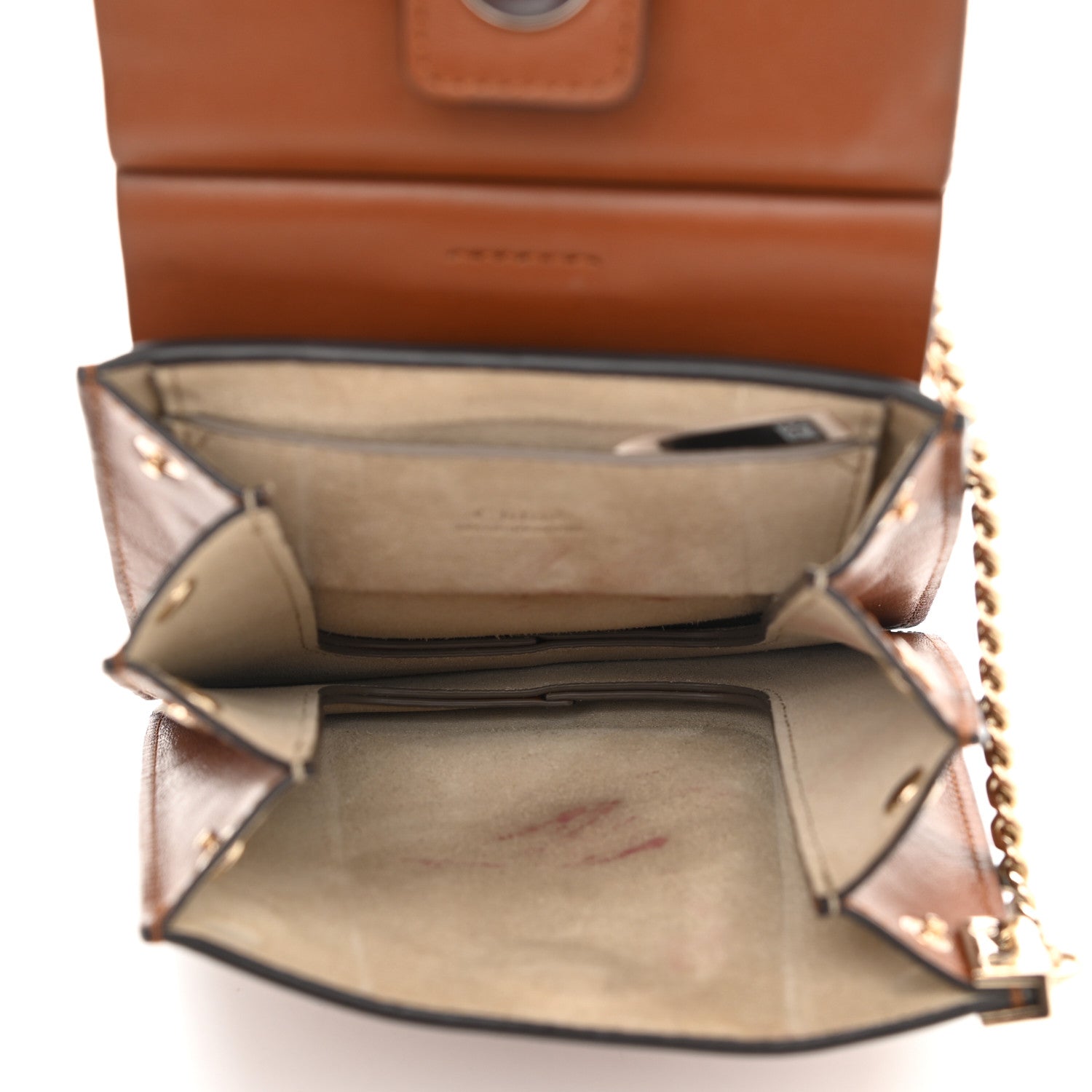 Chloe Suede Calfskin Mini Faye Bracelet Bag Tobacco 5 of 12
