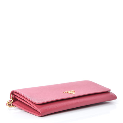Prada Vitello Move Oro Chain Wallet Peonia 4 of 10