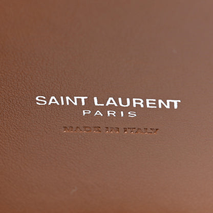 Saint Laurent Grained Calfskin Topstitch Small Sac De Jour Cognac 9 of 13