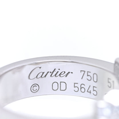 Cartier 18K White Gold Diamond C De Cartier Ring 51 5.75 4 of 5