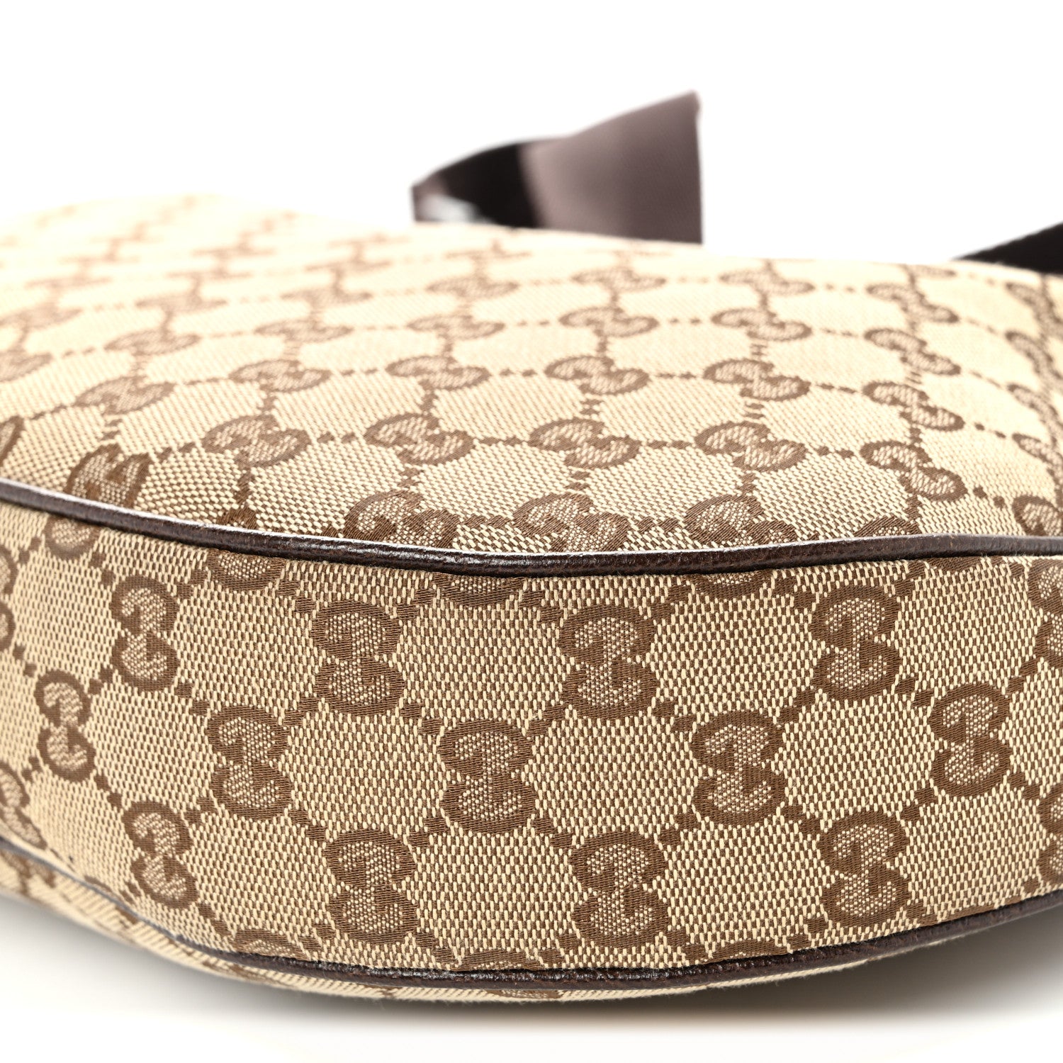 Gucci Monogram Medium Half Moon Hobo Dark Brown 10 of 11