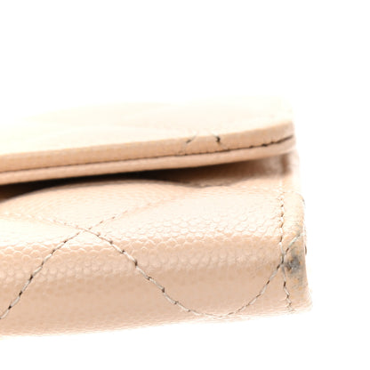 Chanel Caviar Pearl Quilted Coco Candy Wallet Beige 9 of 12