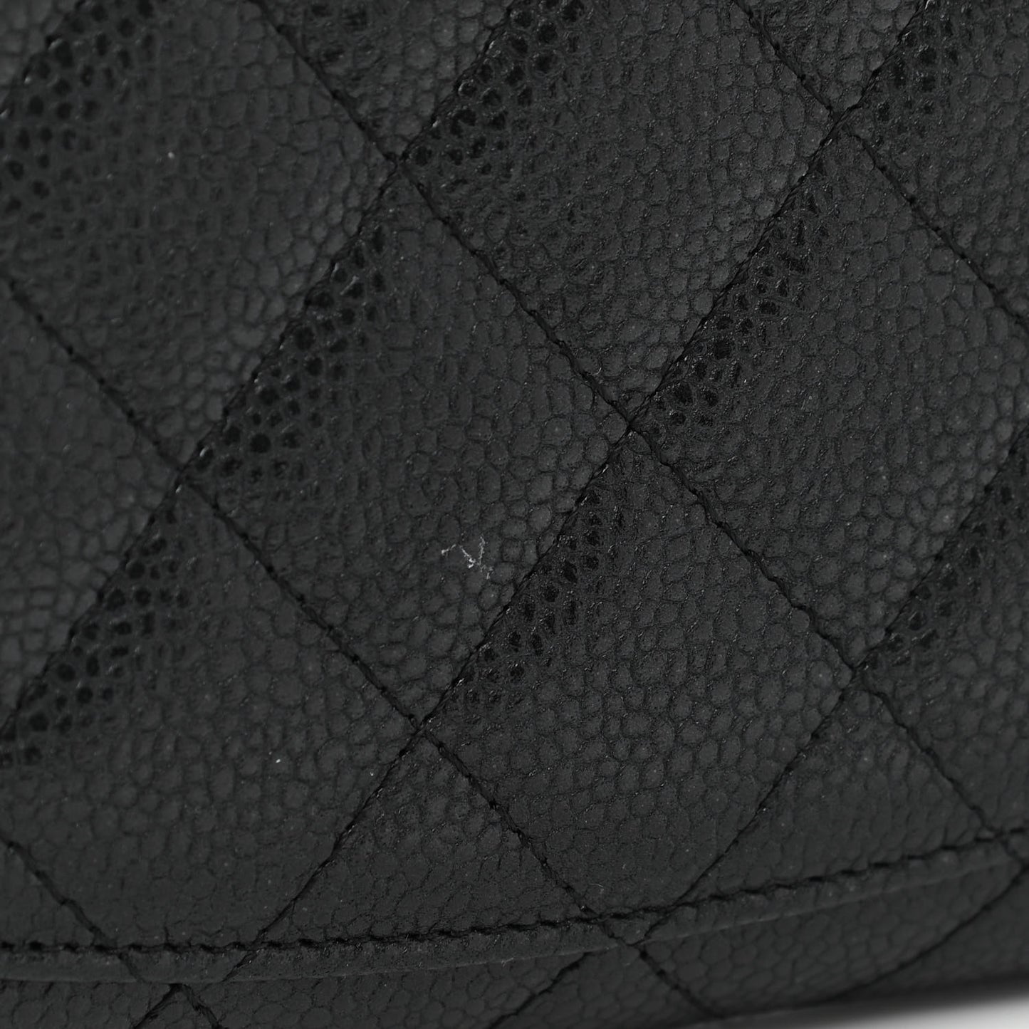 Caviar Quilted Travel Wallet Black