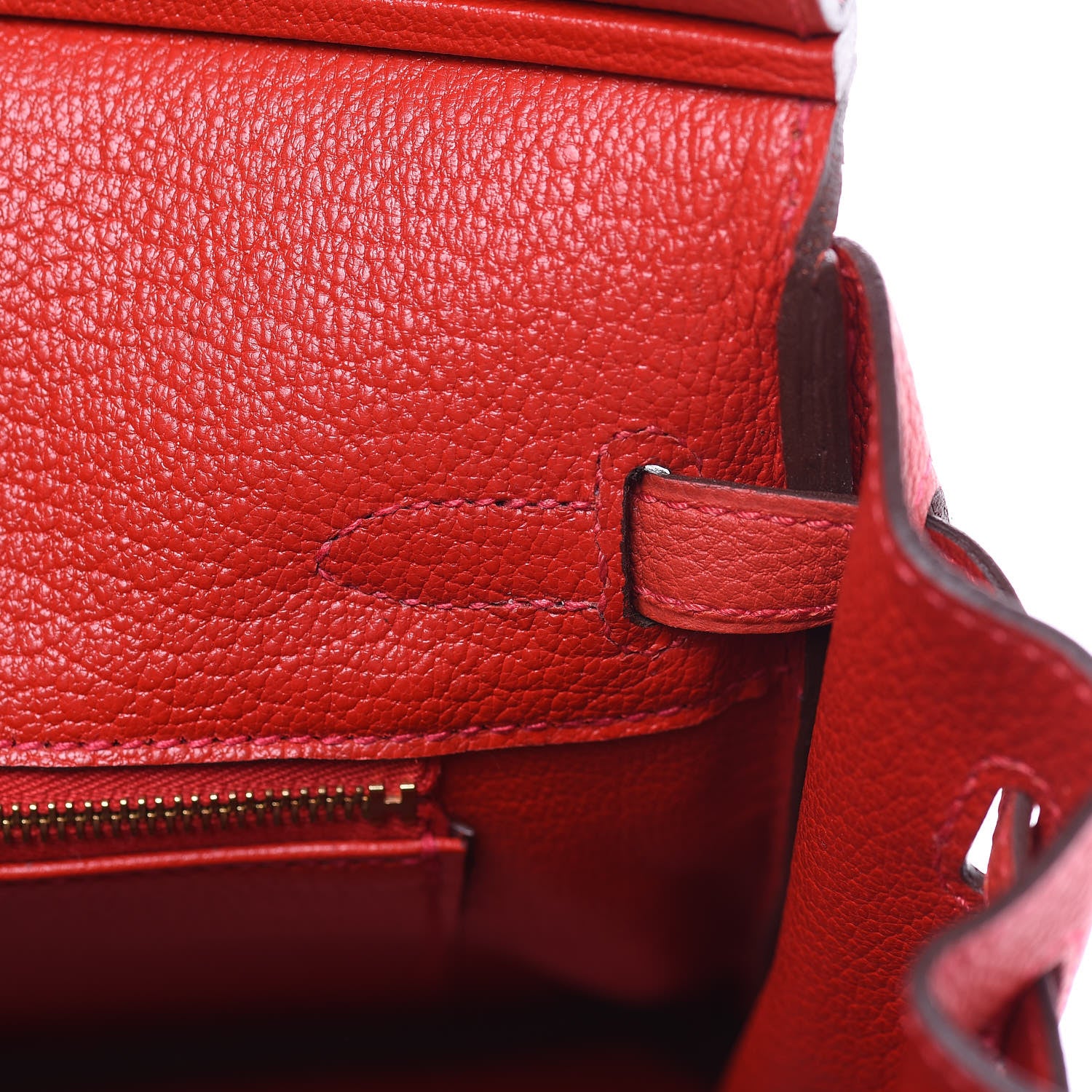 Hermes Togo Birkin 25 Rouge Casaque 17 of 26