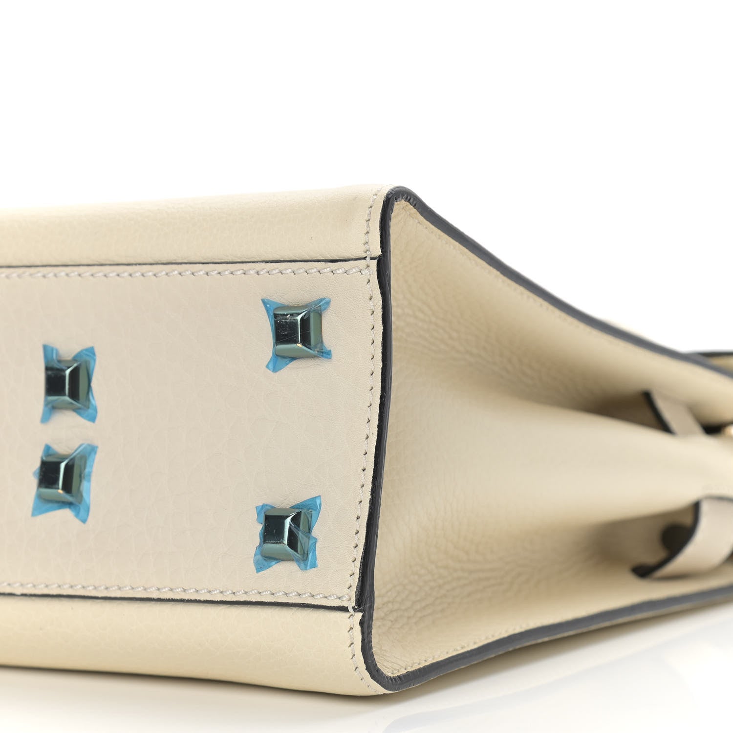 Valentino Garavani Grained Calfskin Medium My Rockstud Frame Bag Light Ivory 7 of 8