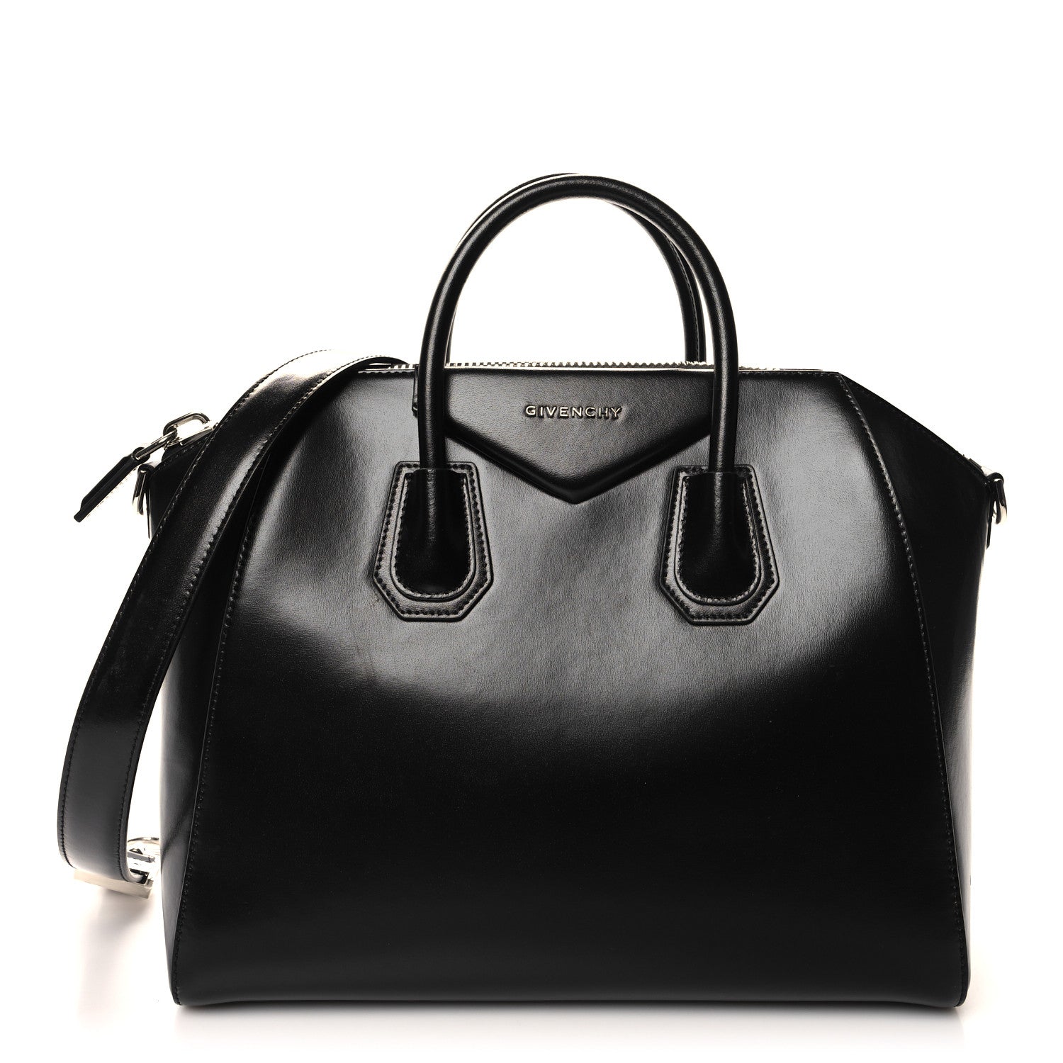 Givenchy Shiny Lord Calfskin Medium Antigona Black 1 of 10