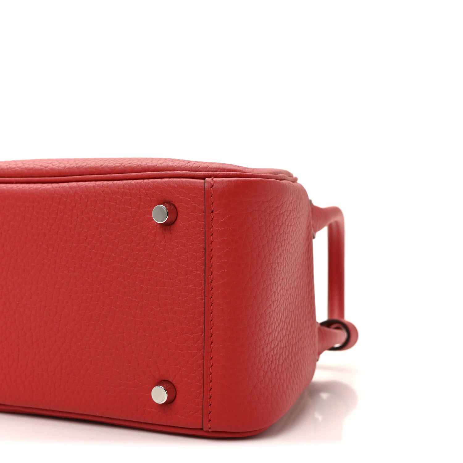 Hermes Taurillon Clemence Mini Lindy 20 Rouge Radieux 9 of 10