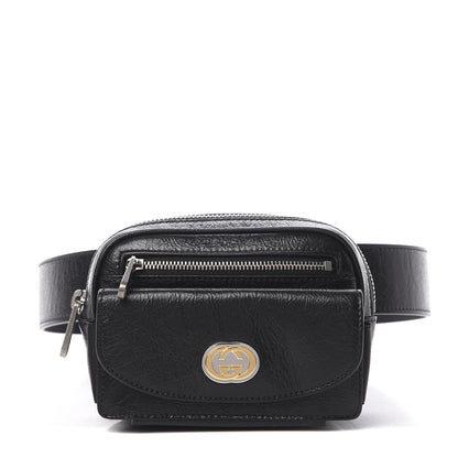 Gucci Fluffy Calfskin Mini Morpheus Belt Bag 90 36 Black 1 of 11