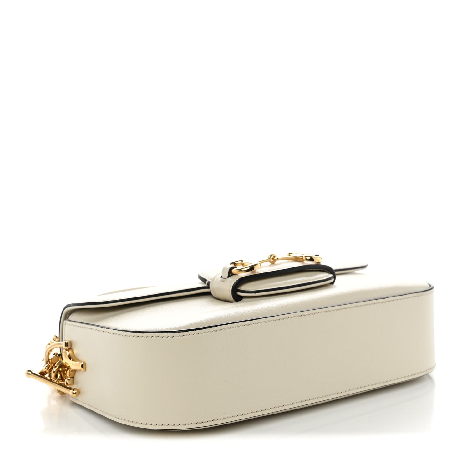 Azalea Calfskin Small Horsebit 1955 Chain Shoulder Bag Mystic White