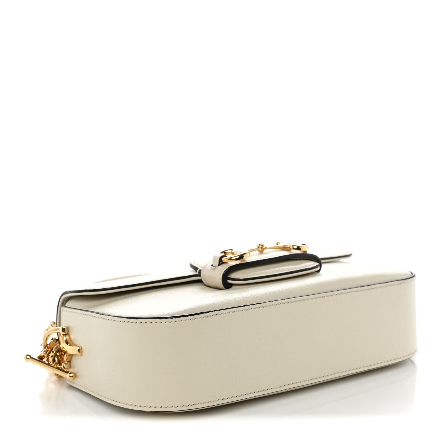 Gucci Azalea Calfskin Small Horsebit 1955 Chain Shoulder Bag Mystic White 4 of 11