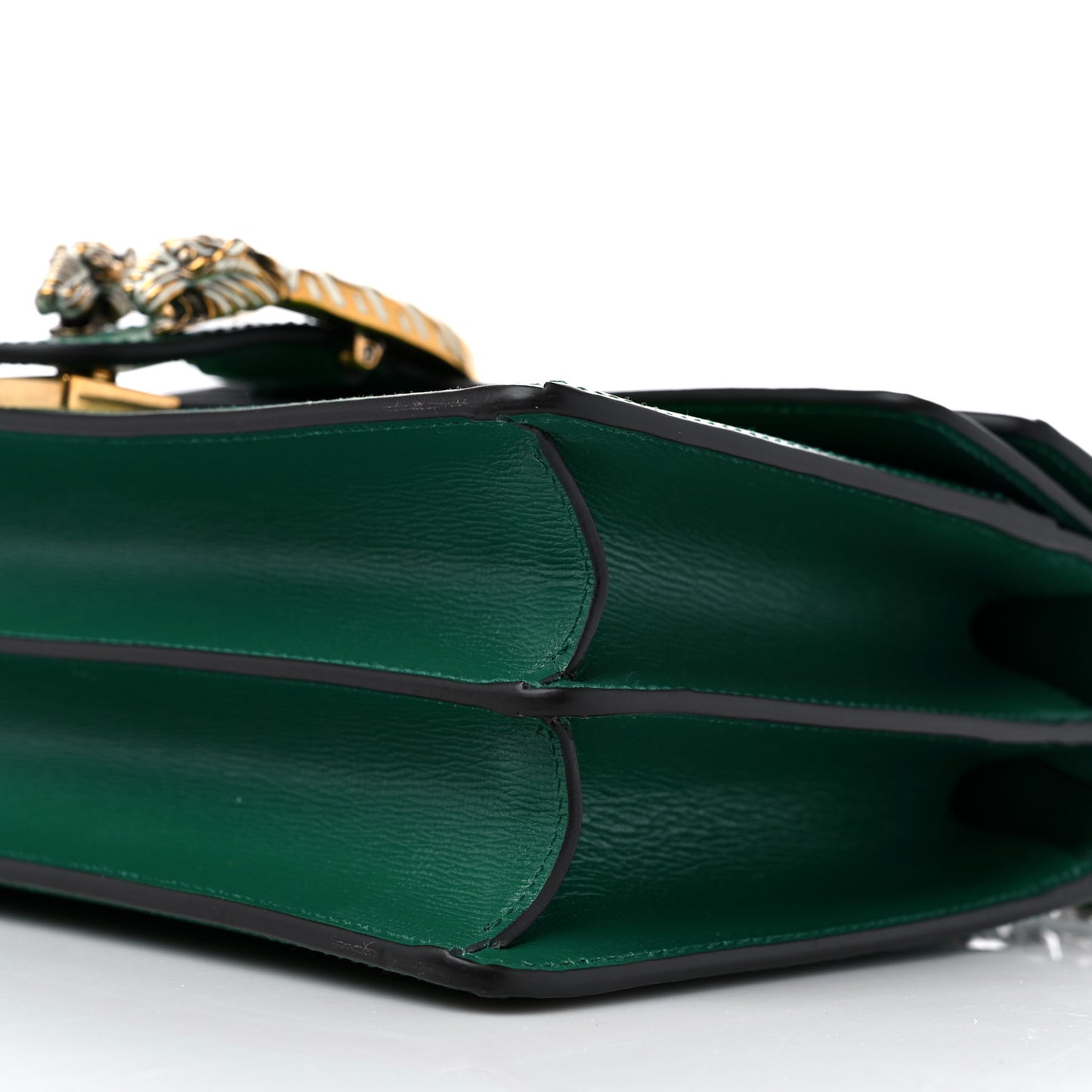 Azalea Calfskin Enamel Small Dionysus Shoulder Bag New Shamarock Emerald Off White
