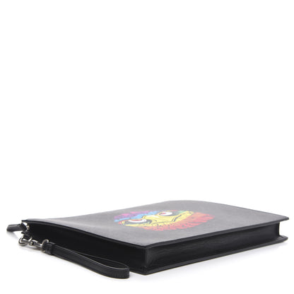 Gucci GG Supreme Monogram Rainbow Eagle Documents Holder Black Grey Multicolor 4 of 10