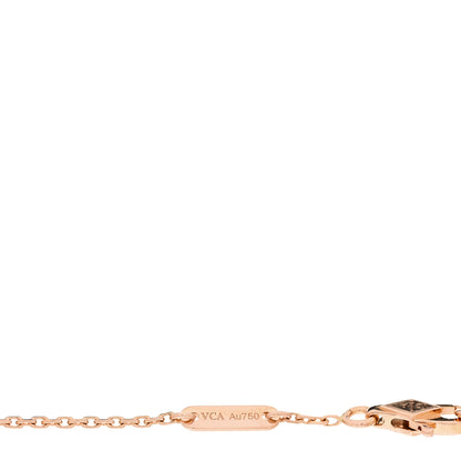 Van Cleef & Arpels 18K Rose Gold Carnelian Sweet Alhambra Bracelet 3 of 5